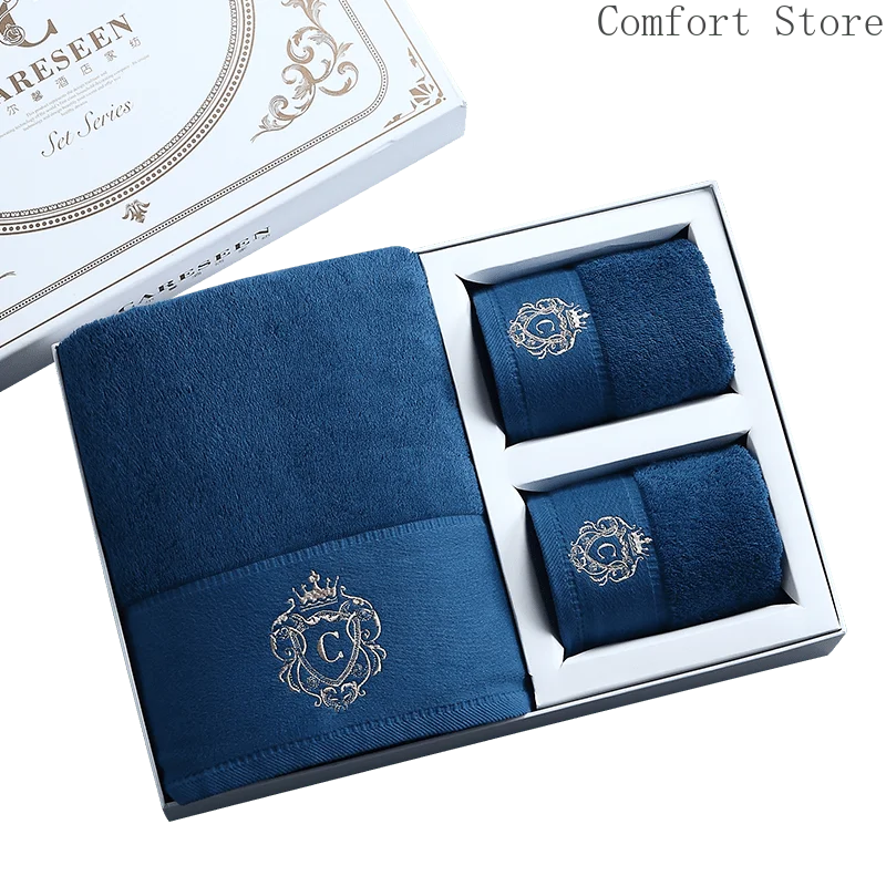 Роскошное банное полотенце для отеля набор из трех предметов Хлопковое взрослых