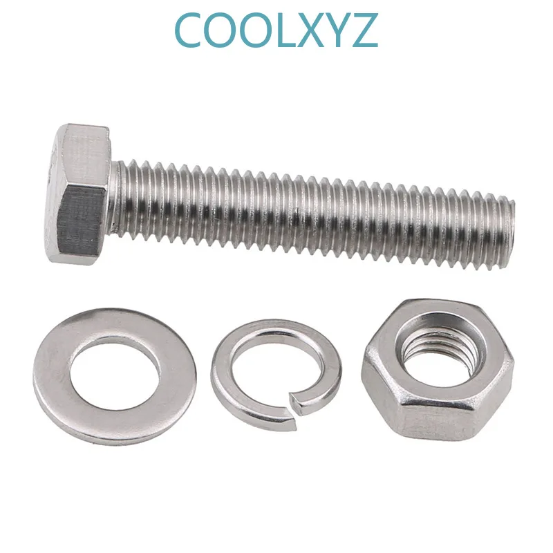 304 шестигранный болт из нержавеющей стали набор винтов и гаек большой полный винт