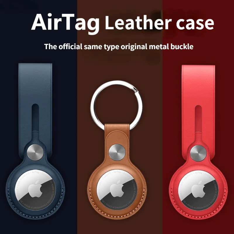 Кожаный защитный чехол airtag для брелока Apple Air трекер защиты багажа собак и сумок