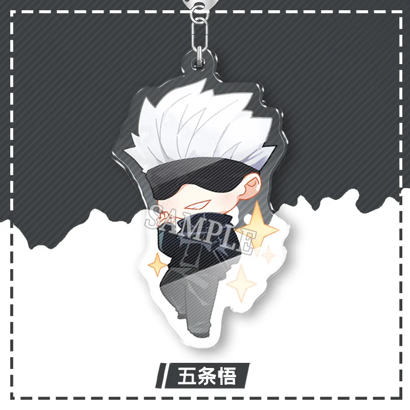 

Action New Anime Jujutsu Kaisen Gojou Satoru Fushiguro Megumi Figurine Acrylic Keychian Toys Children's Bags Model Pendant Toys