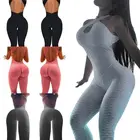 2019 Женская одежда для фитнеса, цельный спортивный боди, комплект для тренировок, тренажерного зала, фитнеса, комбинезон, штаны, сексуальный спортивный комплект для йоги, одежда для спортзала