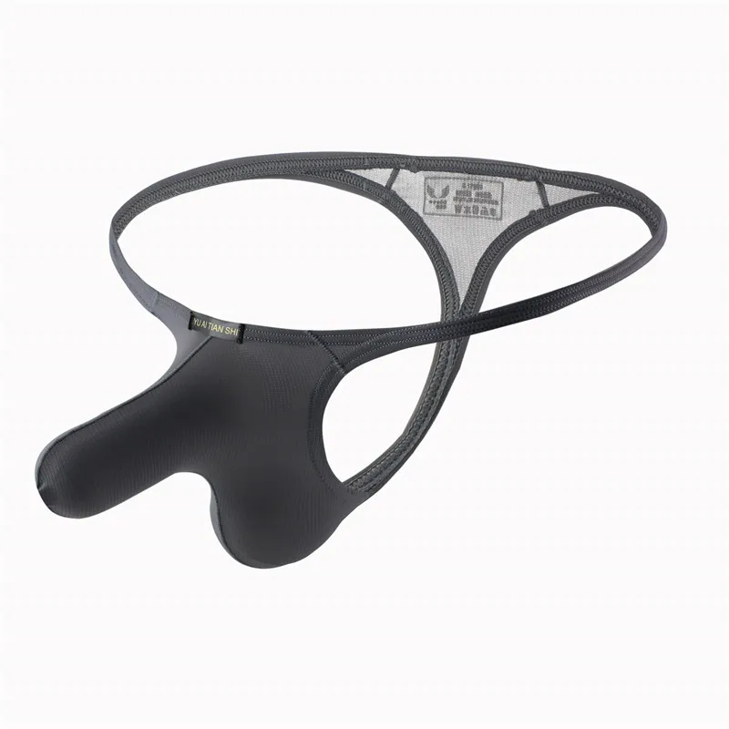 6PCS Men Sexy Thong Underwear JockStraps Erotic Lingerie Long Bulge Pouch Elephant Nose Bikini Thongs G-strings Gay Male Panties