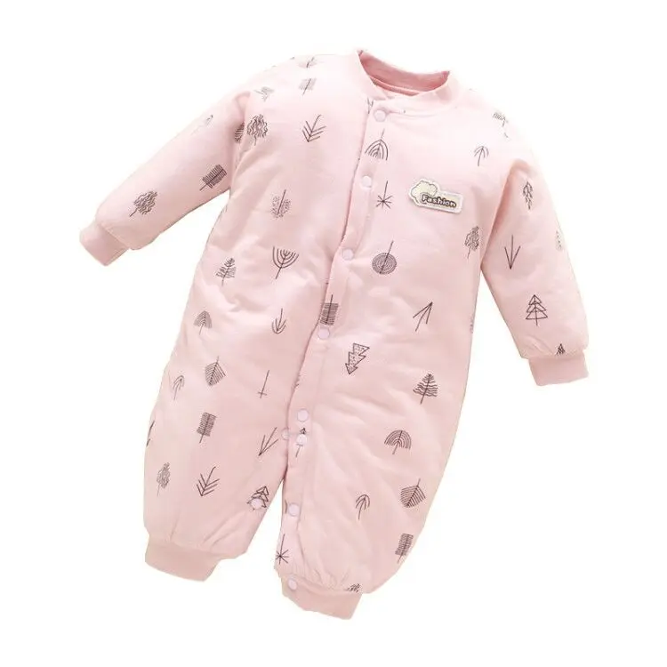 Теплые Комбинезоны для младенцев зимний комбинезон с длинными рукавами и