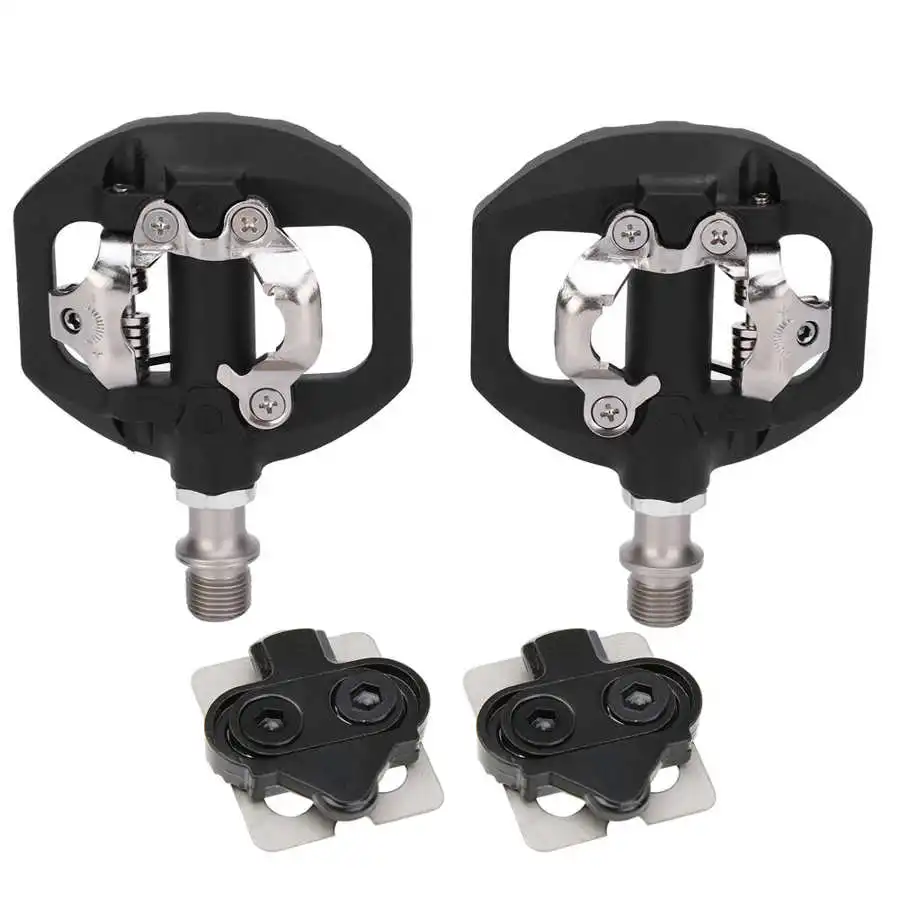 Педали для горного велосипеда с двойной платформой самоблокирующиеся