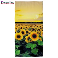 darmian 3d sunflower printing microfiber bathroom shower towel home textile bath towel large thick travel yoga swim soft blanket