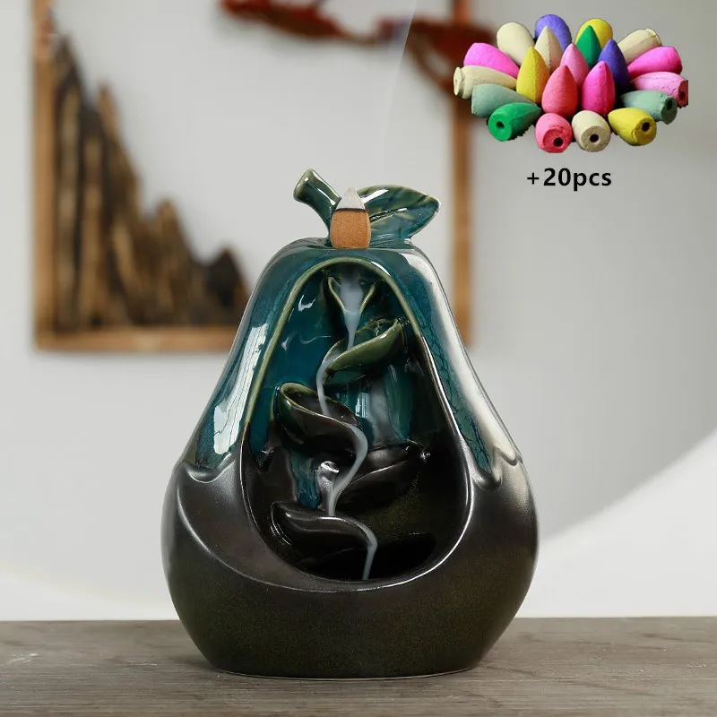 Яблока груши в форме курильница для благовоний горелка водопад печь