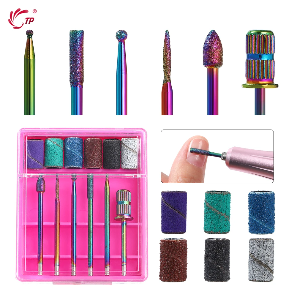 

12PCS Milling Cutter For Manicure Set Nail Drill Bits Brush Mill Manicure Machine Accessories Cutters for Removing Gel Varnish