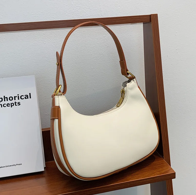 

European and American Simple Casual Dumpling Bag 2021 New Fashion Ladies One Shoulder and Underarm Solid Color All-match Bag