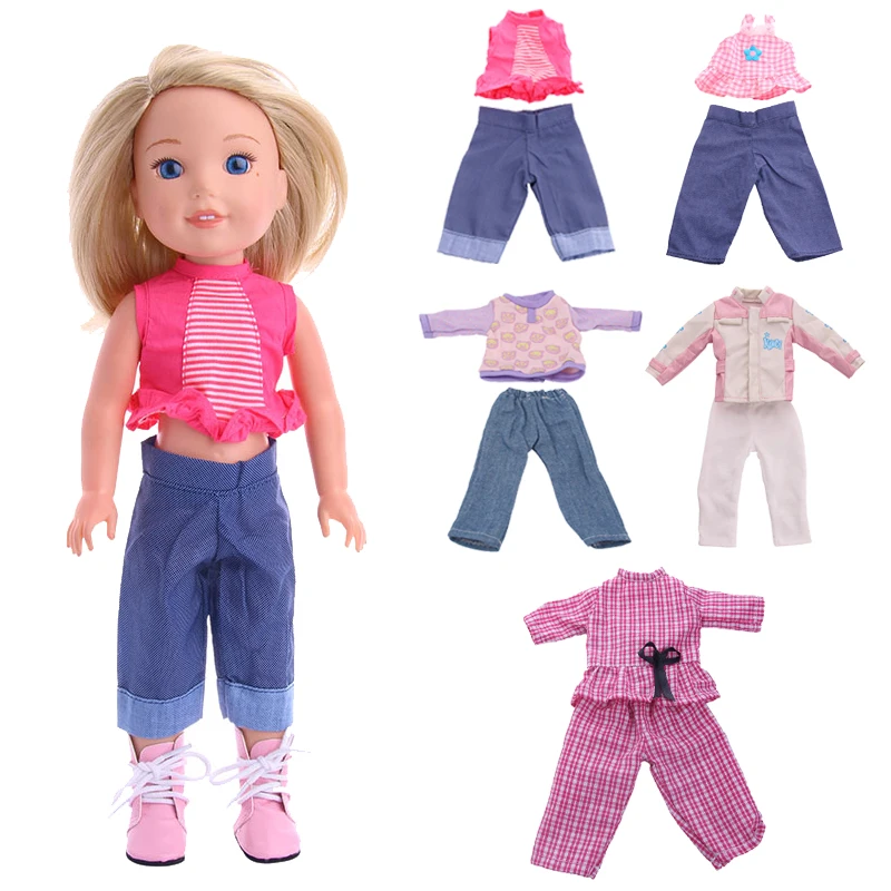 Новый комплект одежды для куклы = топы + брюки и платья Wellie Wisher 14 5 дюйма одежда