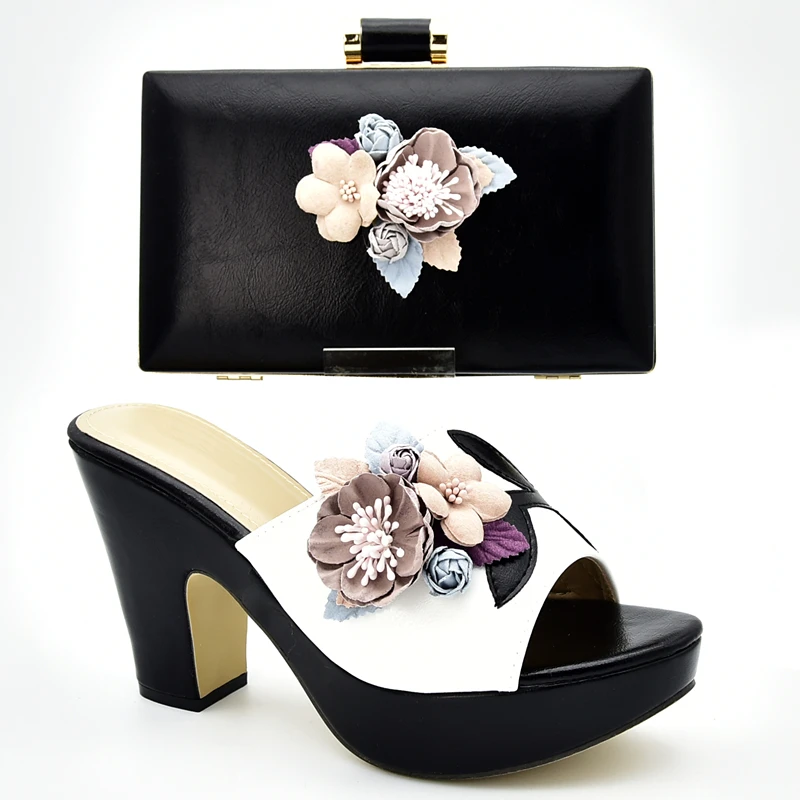 Новинка Итальянская обувь и сумка в комплекте для женщин Женские вечерние