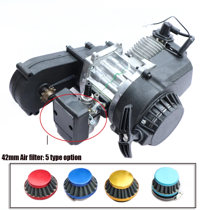 Абсолютно Новый 47cc 49cc 40 6 двигателя 2 х тактный двигатель электрический старт тяги