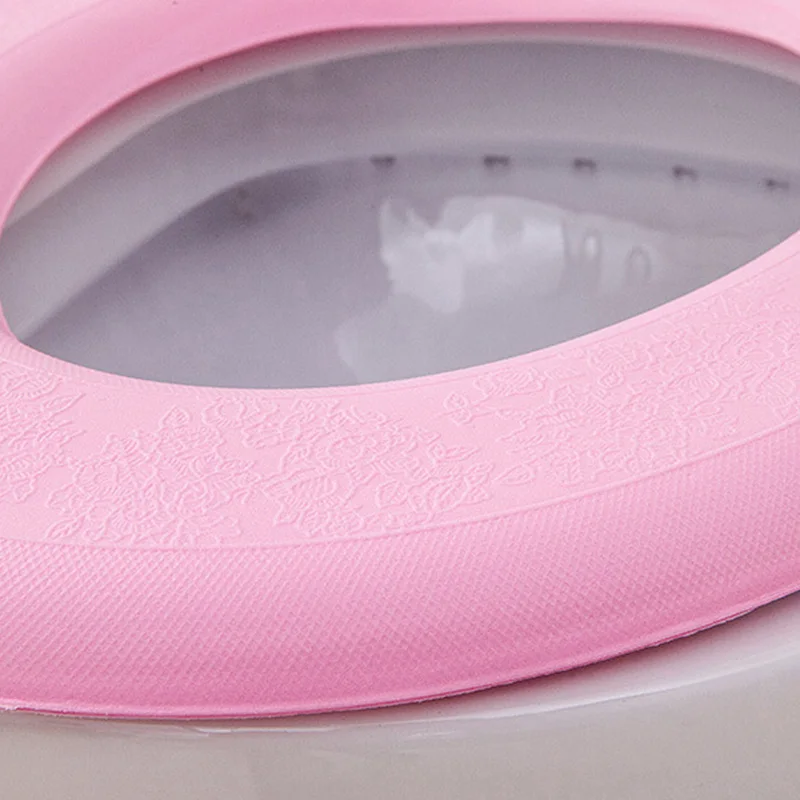 

EVA Toilet Seat Cover Waterproof Quick Drying Washable Thicken Paste Type Toilet Seat Mat Cushion Bathroom Accessory