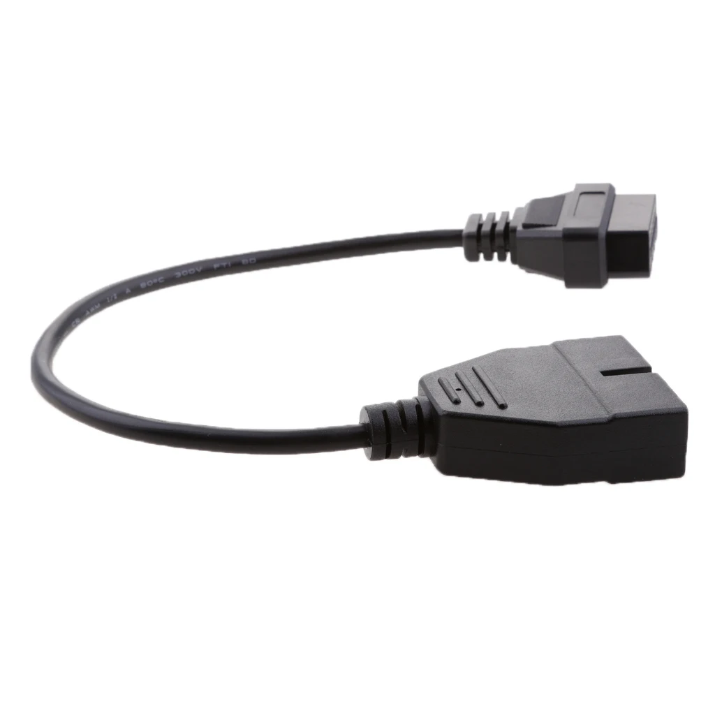 Пластиковый автомобильный диагностический адаптер 12 Pin To 16 Female Socket для