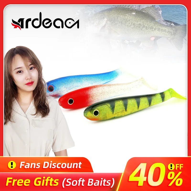 

ARDEA Worm Soft Fishing lure 100mm 14.6g Artificial Silicone Shad bait Wobbler Bass Pike Minnow Pesca Rubber Swimbait fish lures