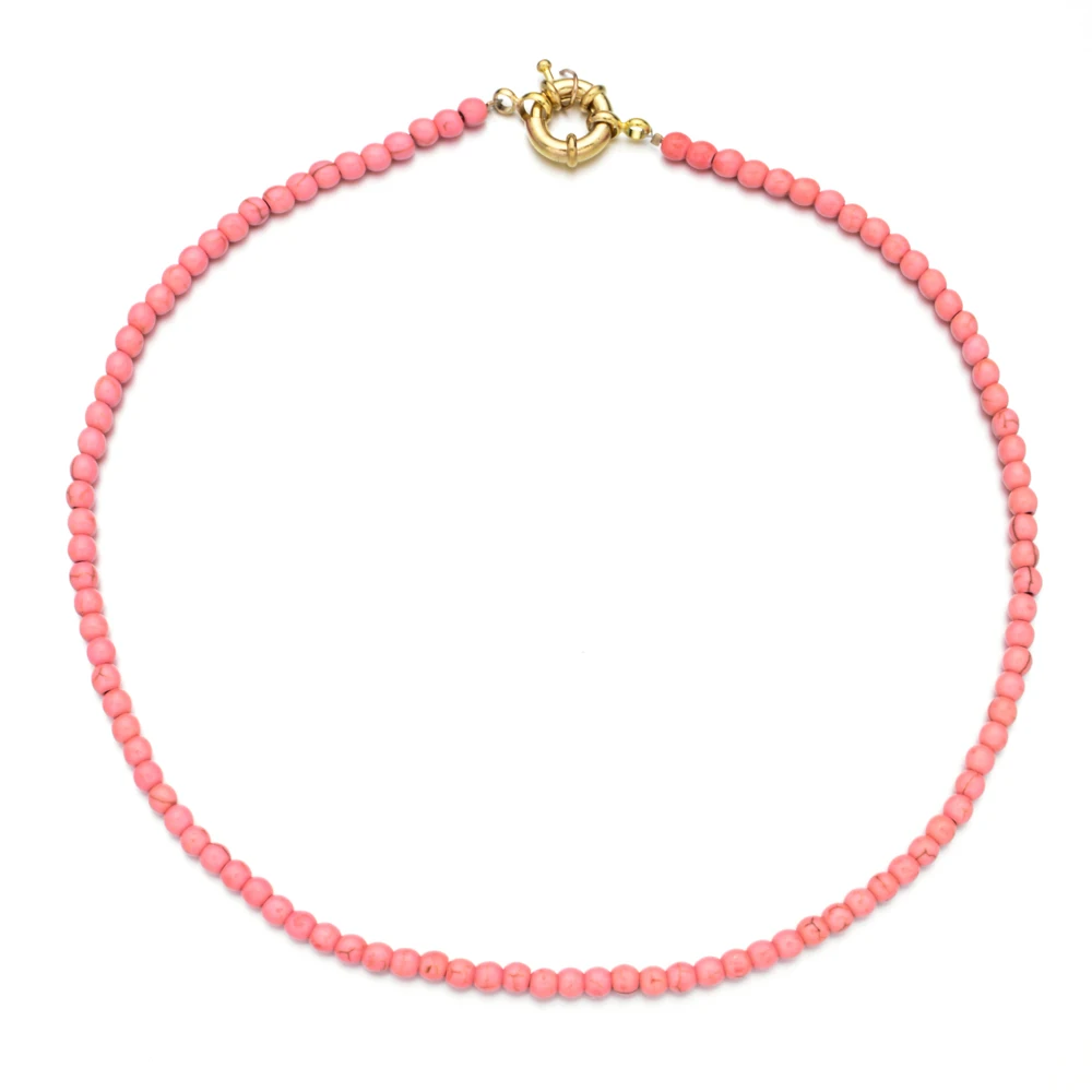 

Bohemia Multicolor Blue Natural Stone Beads Women Necklace Gold Color Alloy Charm Chains Choker Necklace for Party Jewelry