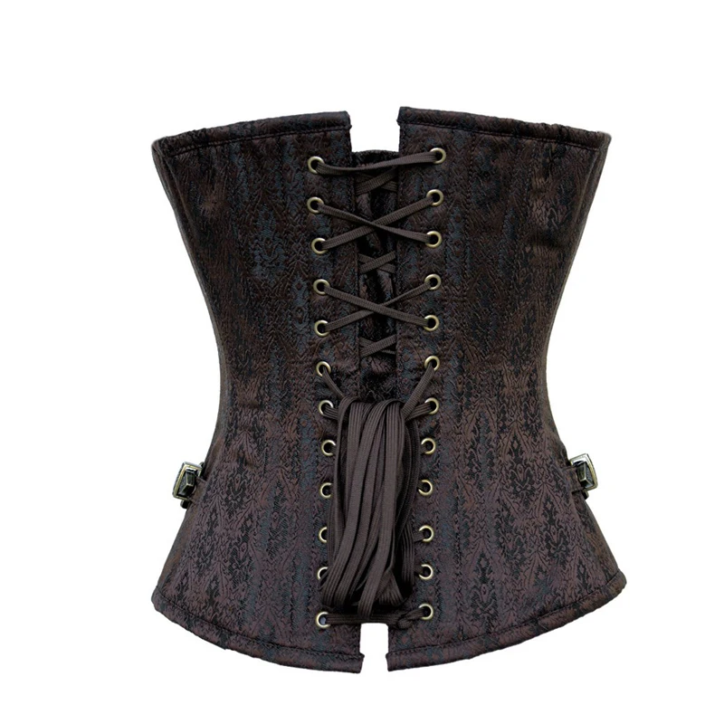 Annpretty Ретро стимпанк стильный корсет с пряжкой сексуальный готический на талии