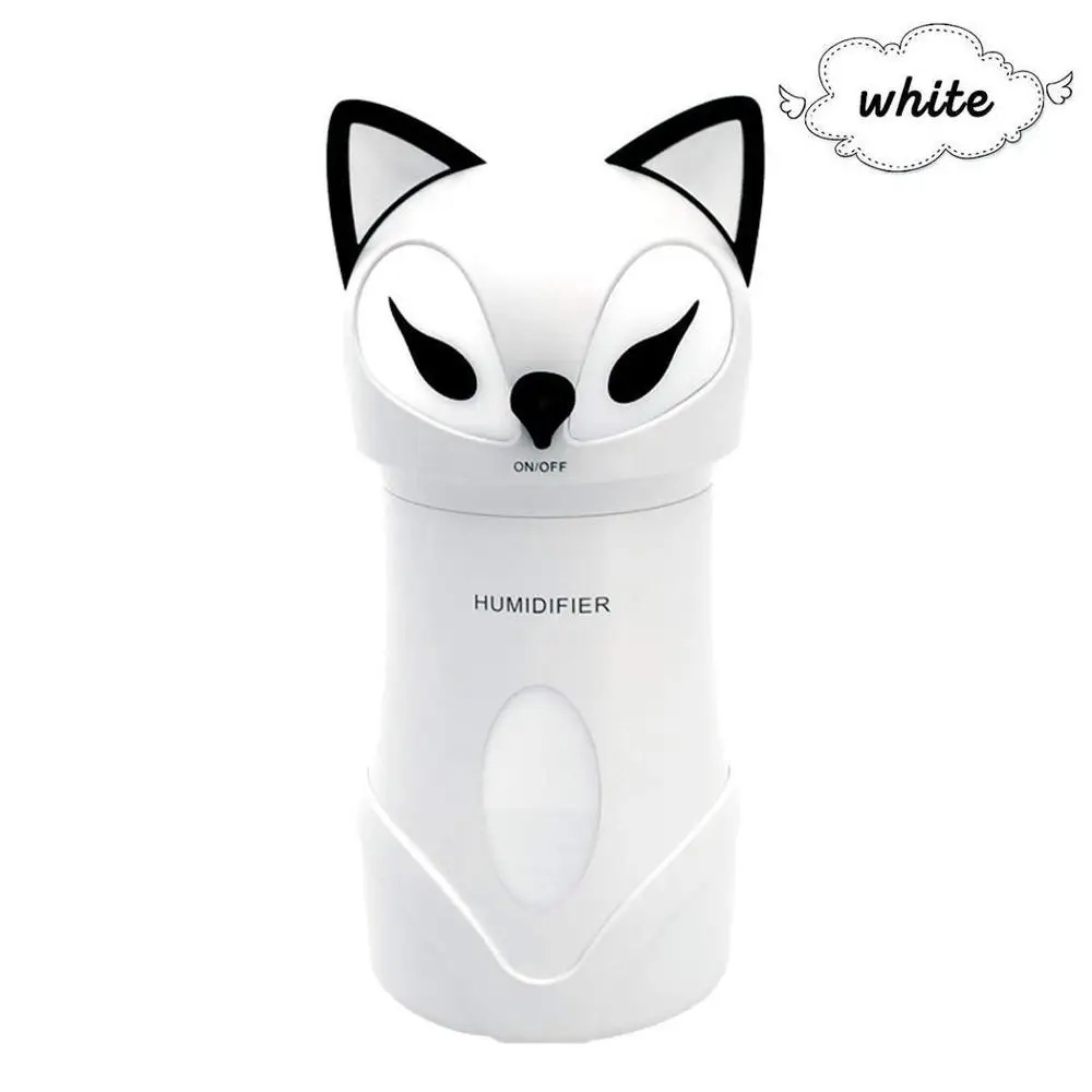 Милый мультфильм лиса увлажнитель ночник с USB power Bank выходные порты тихий воздуха