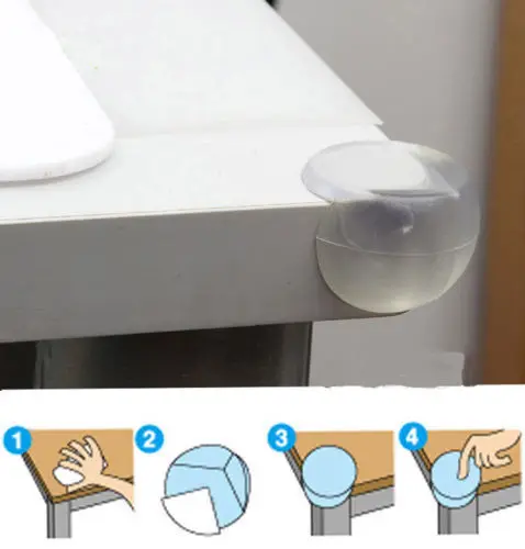 Protector de silicona para ni&ntilde;os y beb&eacute;s, cubierta de protecci&oacute;n de borde de esquina de mesa, feliz, 10 unidades-3