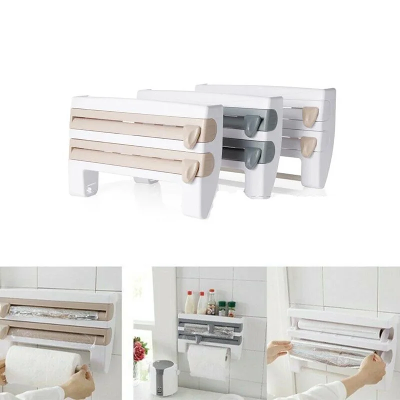 Многофункциональный кухонный Органайзер держатель для резки липкой пленки