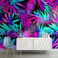 milofi custom wall wallpaper mural nordic simple color tropical plant leaf background wall paper