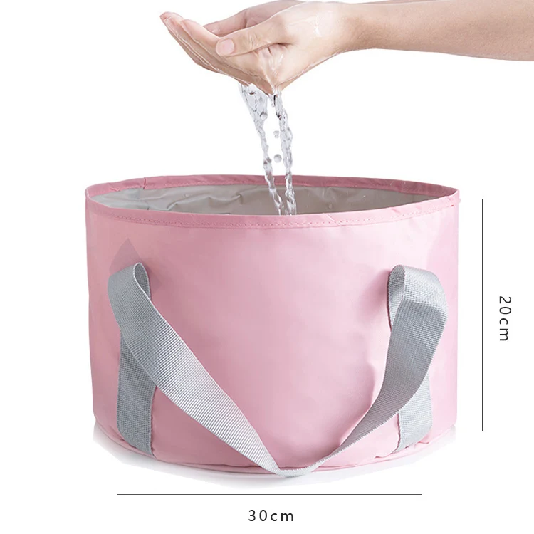 Pink Многофункциональные упаковочные органайзеры, складная дорожная сумка для ванны для ног, для стирки одежды, для мытья фруктов, портативные дорожные аксессуары 144 - Цвет: Pink