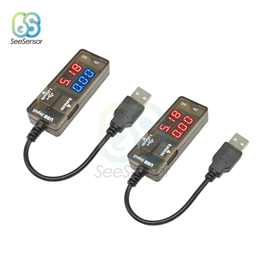 DC 3 2 10V 3A двойной дисплей USB тестер цифровой вольтметр Амперметр измеритель