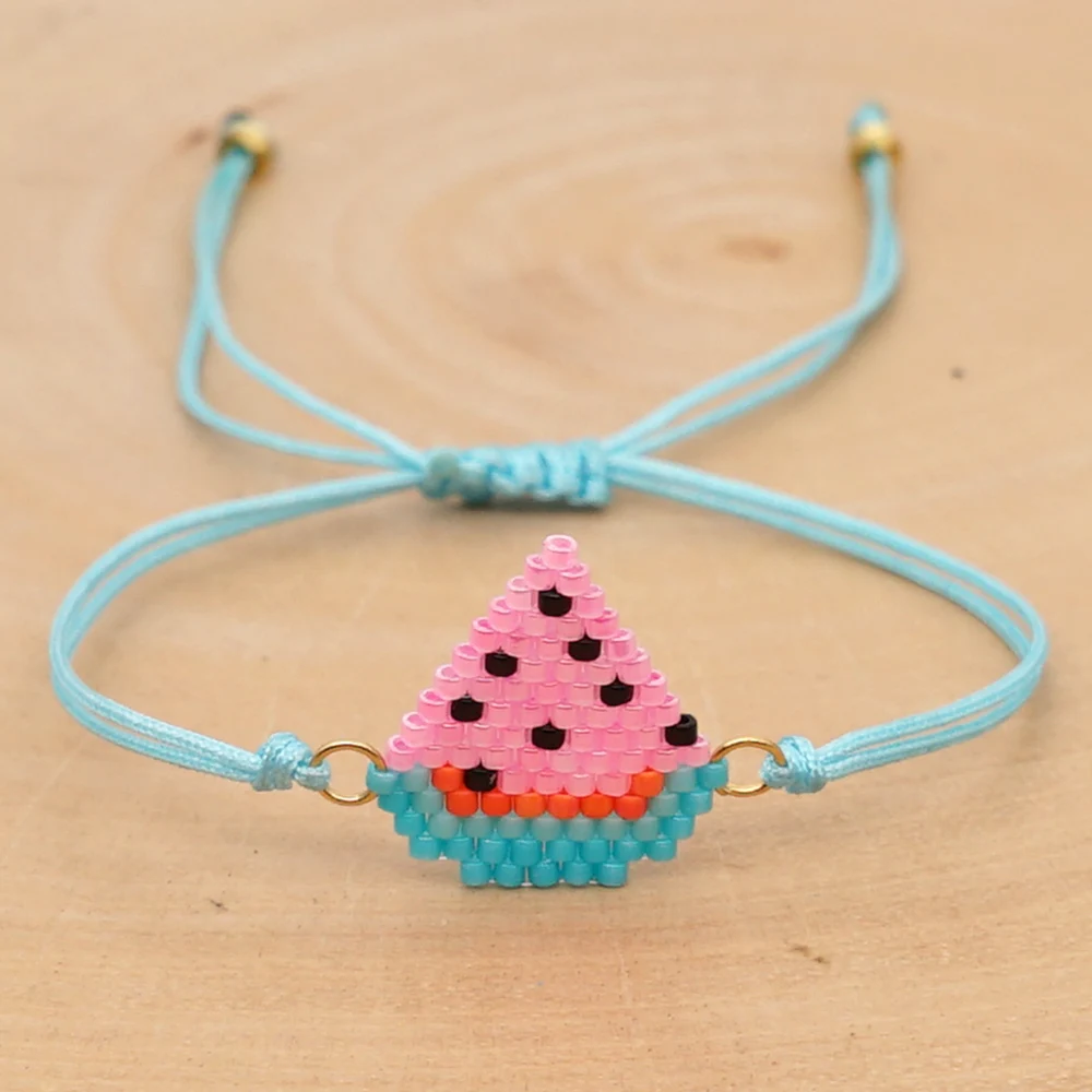 Go2boho Pulseras Mujer Moda MIYUKI женский браслет 2 шт./лот черепаха арбуз ювелирные изделия детские животные браслеты Летний пляж