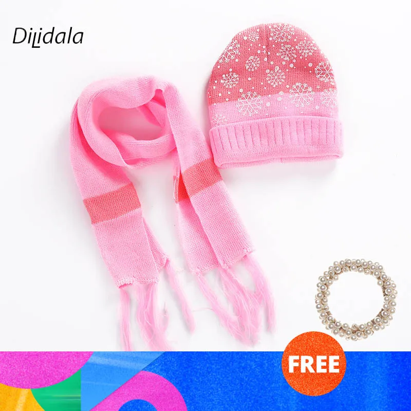 Dilidala/детская трикотажная шапка Рождественский комплект Осень-зима унисекс