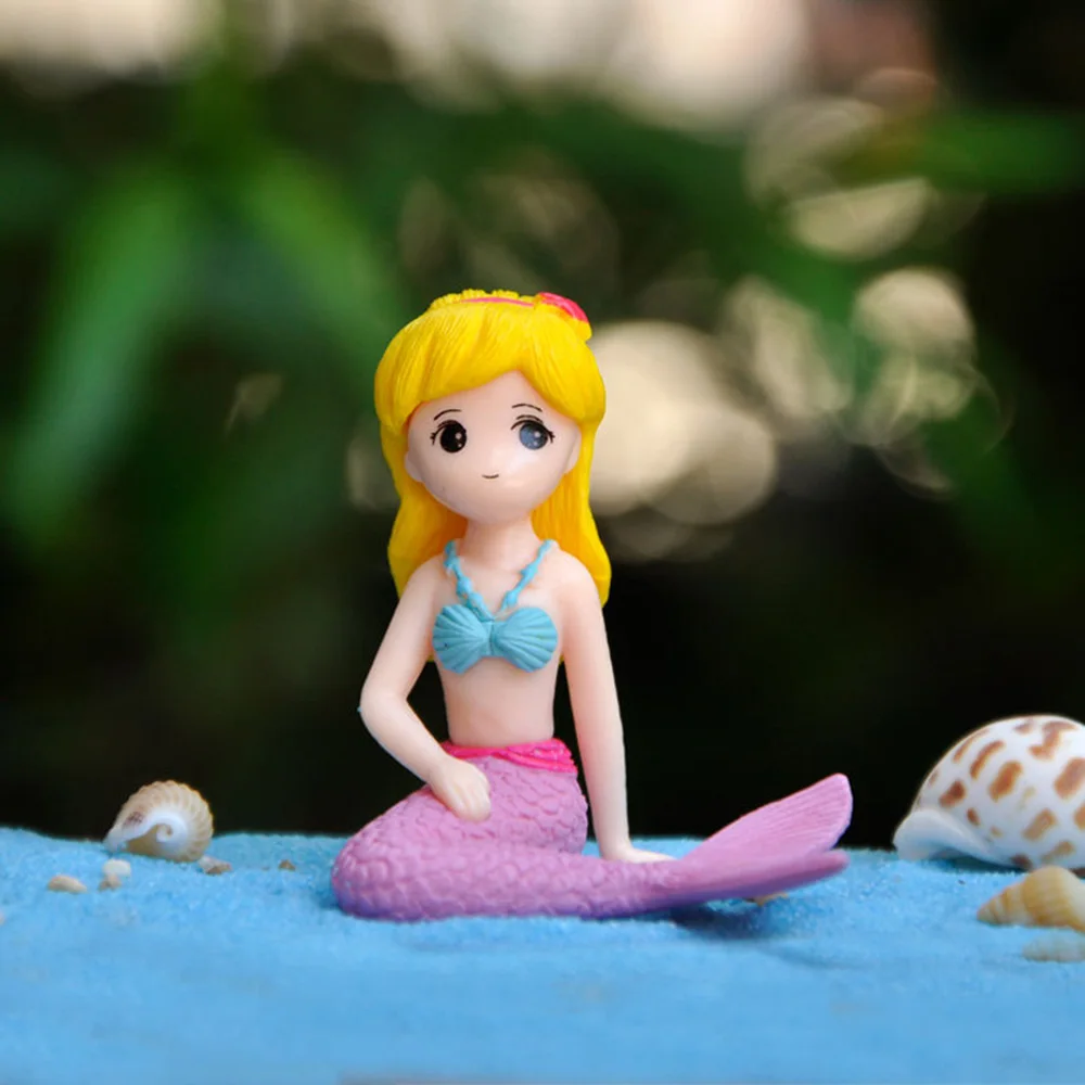 1 предмет Новинка миниатюрные Русалка Статуэтки украшение для микро