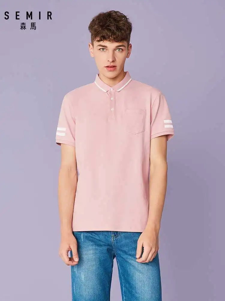 Футболка поло SEMIR мужская с коротким рукавом рубашка для студентов молодежная