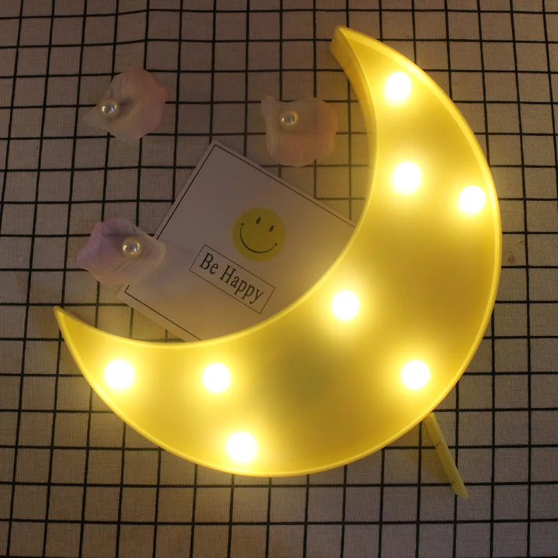 yellow moon Акция, 3D шатер, облако, звезда, Луна, светодиодные Ночники для малышей, детские лампы, декор для спальни, подарки для детей - Испускаемый цвет: yellow moon