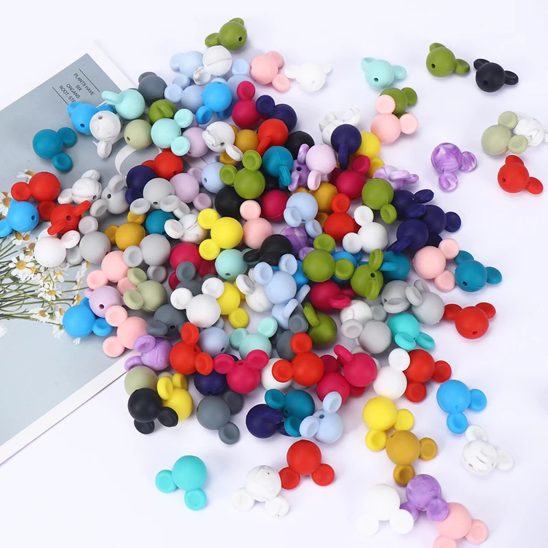 

100Pcs/Lot 14mm Silicone Loose Beads Baby Teether Soft Chew Teething BPA Free for DIY Baby Pacifier Chain Rattle Toy Accesories