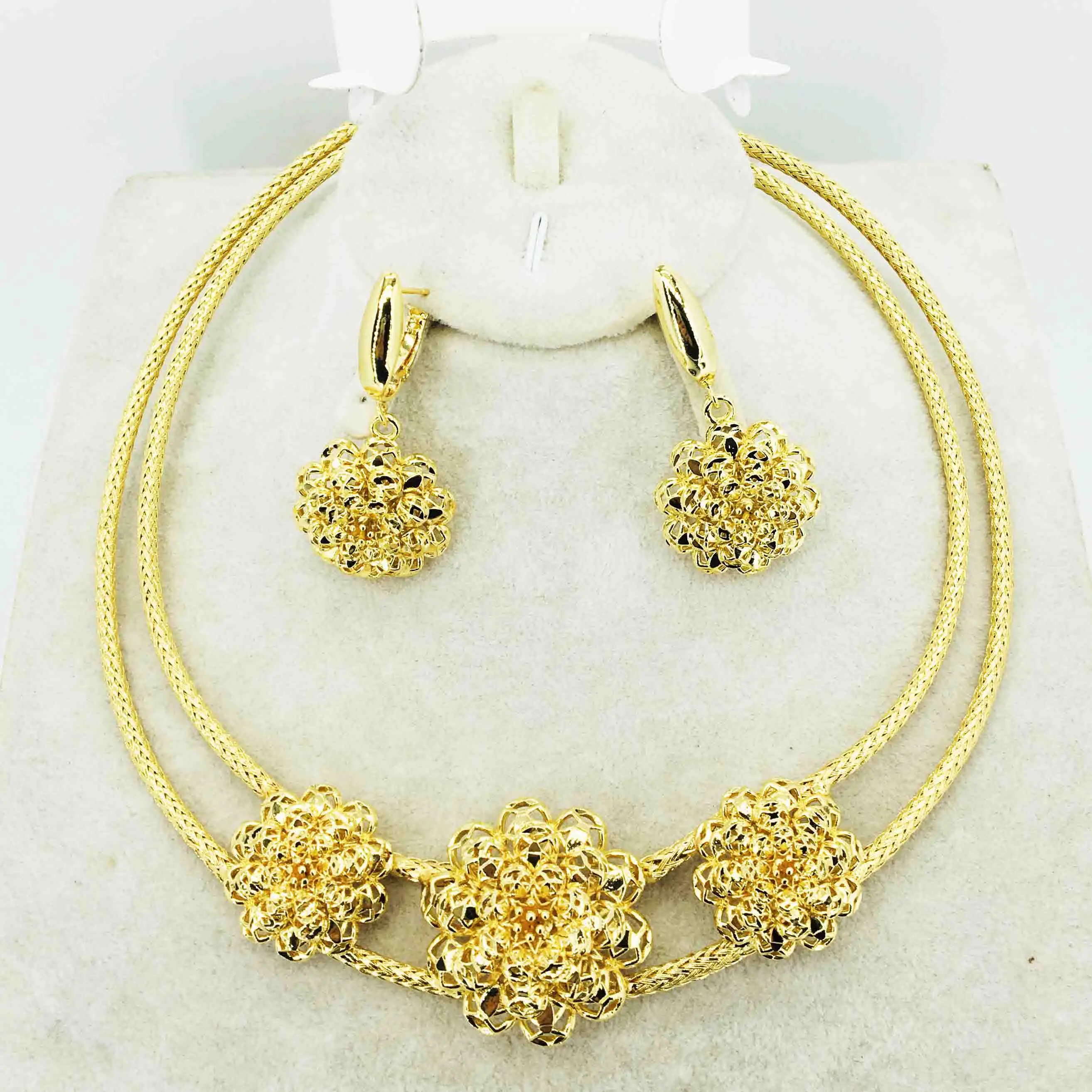 Оптовая продажа новинка Дубай золотые ювелирные изделия женская мода ожерелье