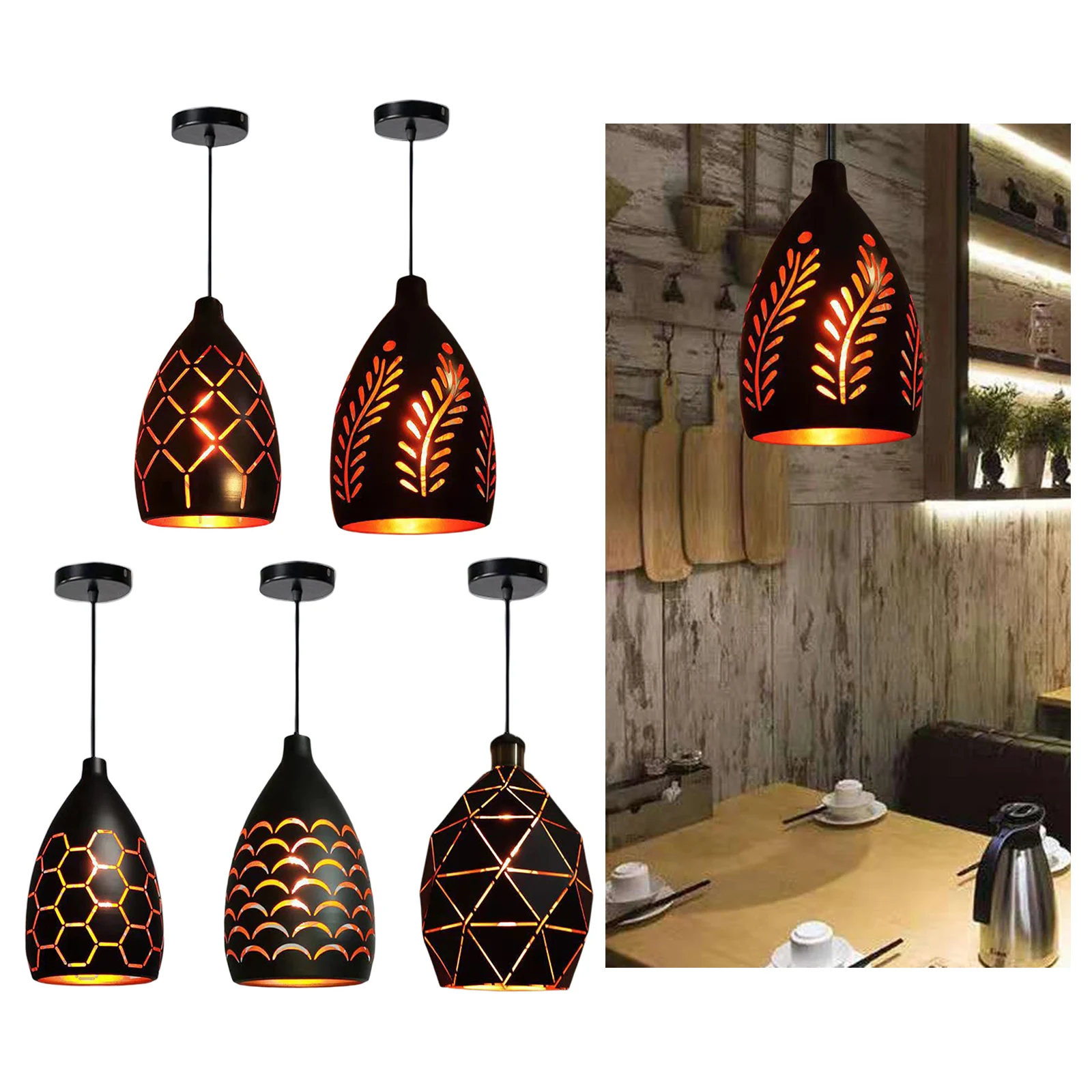 

Retro Loft Chandelier Lamp LED Ceiling Light for Bar Cafe Hot Pot Restaurant