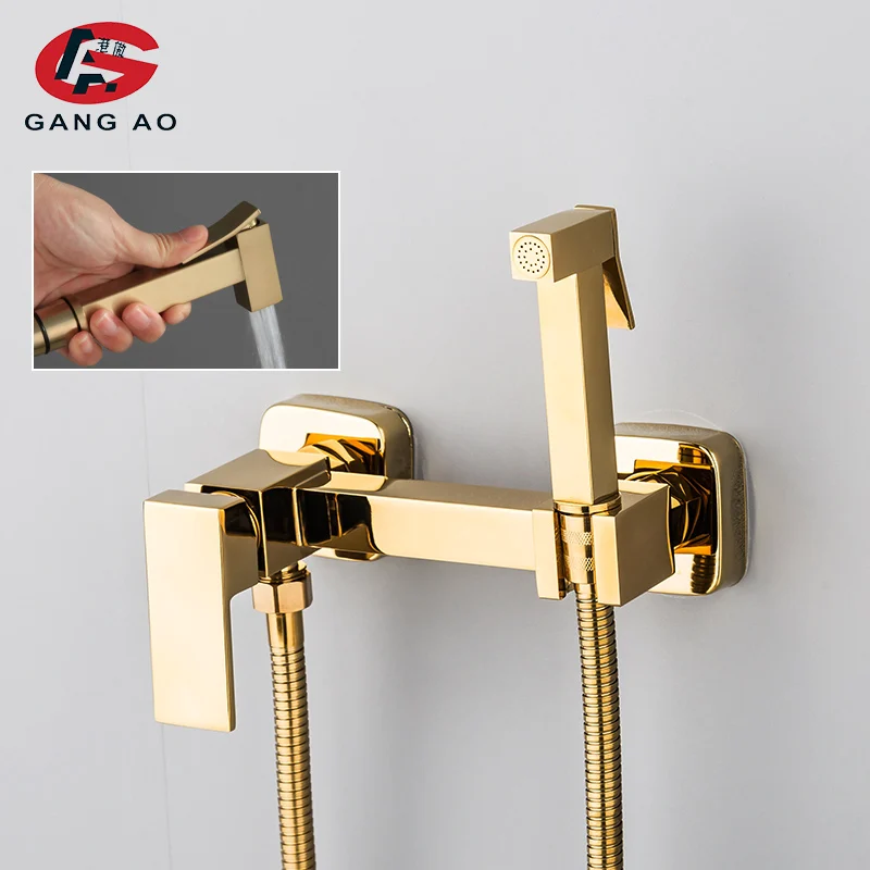 Угловой смеситель для биде Латунный однорычажный кран холодной и горячей воды