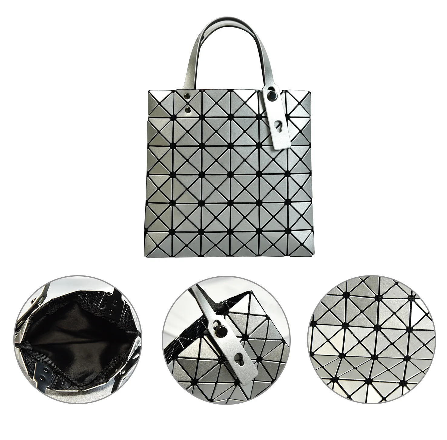 

New Mini 6-Grid Coin Purse Pu Women's Bag Fashion Geometry Pattern Diamond Quilted Handbag Factory Supply