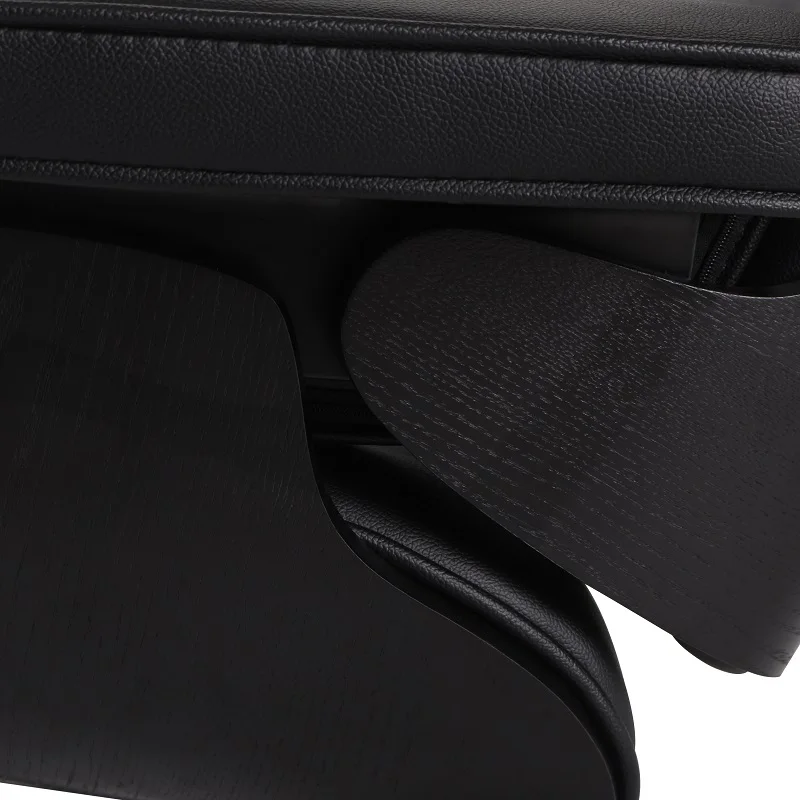 

Modern luxury italian furniture living room design chairs armchair swivel recliner leather lounge chair with ottoman black wood