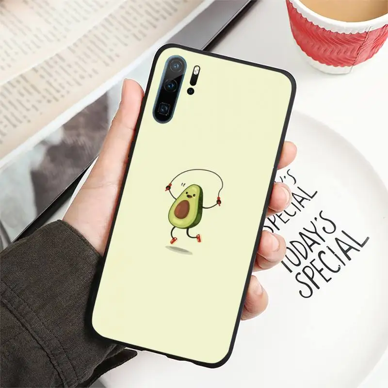

Cartoon avocado cute fruit Phone Case For Huawei honor Mate P 10 20 30 40 i 9 8 pro x Lite smart 2019 nova 5t