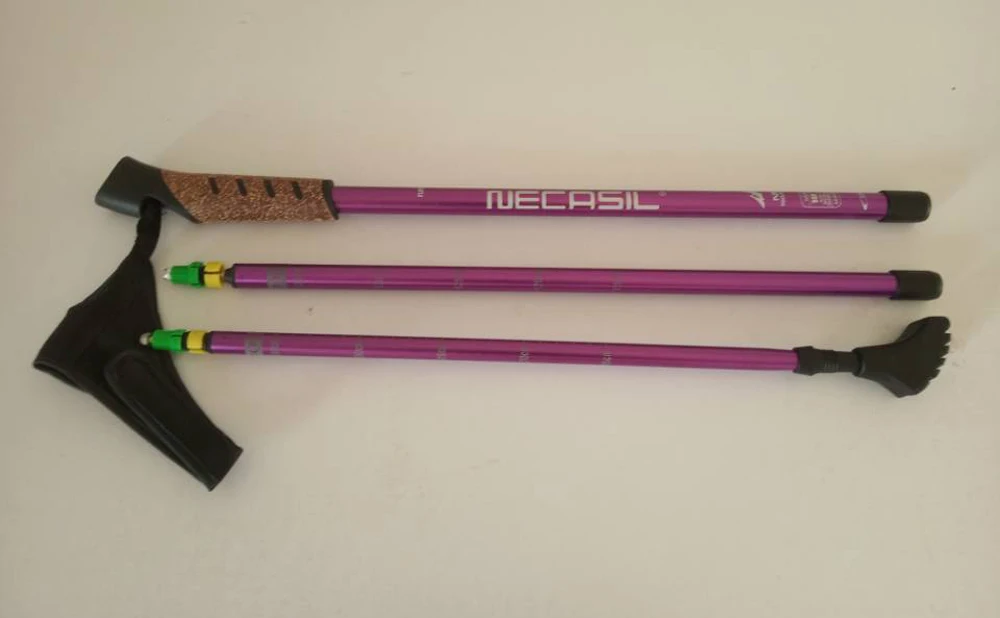 Bengalas de Caminhada Lote Nordic Acampamento Caminhadas Alumínio Ajustável Telescópica Alpenstock Trekking Pole Walking 2 Pçs - 9 Esporte e Lazer