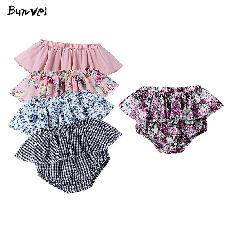 Детские шаровары в клетку с цветочным принтом Повседневные детские милые