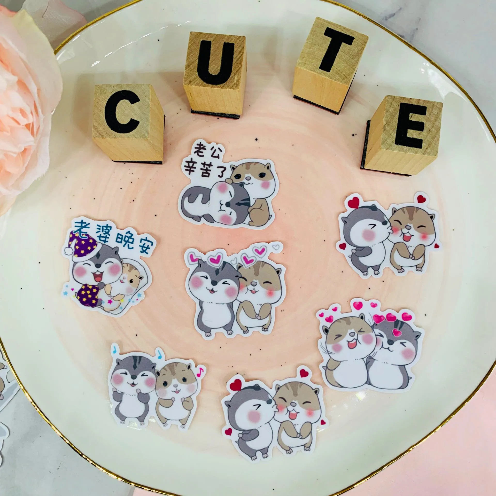 32-дневная Милая мультяшная наклейка для хомяка сделай сам альбом скрапбукинга