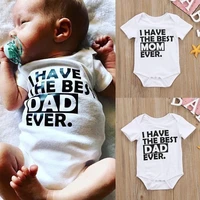 best daddy mommy newborn infant baby boys girls summer romper bodysuit jumpsuit clothes outfits love mama papa