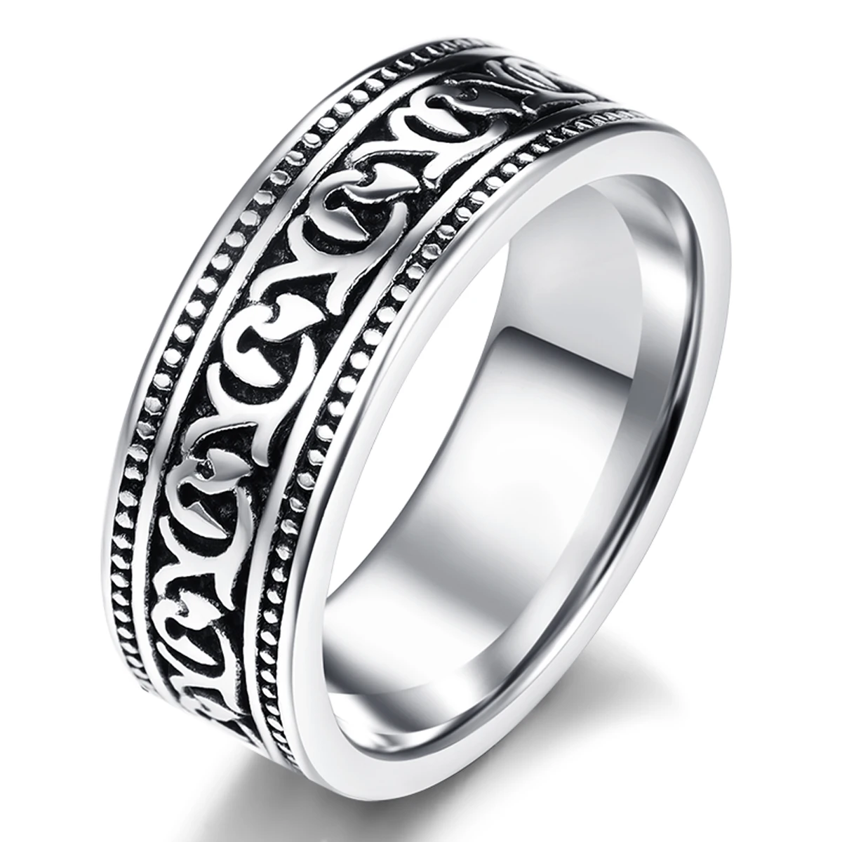 BONLAVIE Новое серебряное цветное цветочное кольцо с гравировкой из нержавеющей