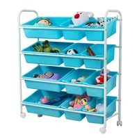 childrens toy storage finishing rack multi layer with roller baby toy rack