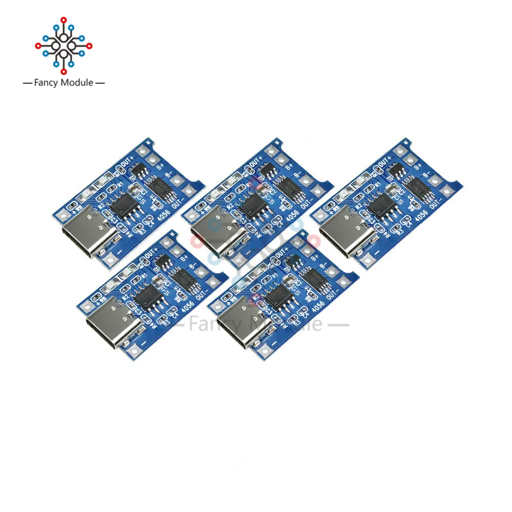 

diymore 5PCS/Lot TP4056 Type-C USB 5V 1A 18650 Lithium-ion Battery Charger Module Overcharge Discharge Protection Board