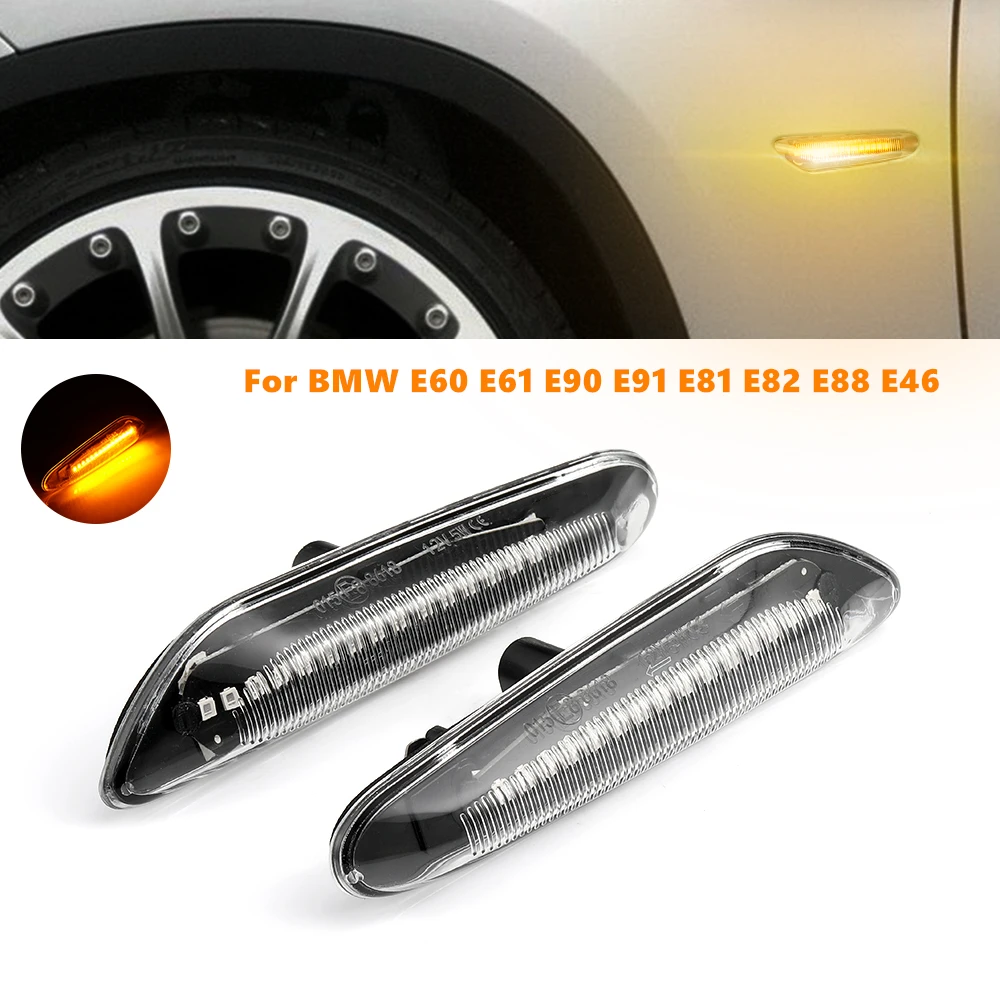 2 шт. Светодиодные поворотники для BMW E60 E61 E90 E91 E81 E82 E88 E46 X3 X1|Сигнальная лампа| |