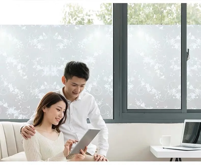 Пленка для стекла стеклянные наклейки белый цветок ПВХ самоклеящаяся матовая