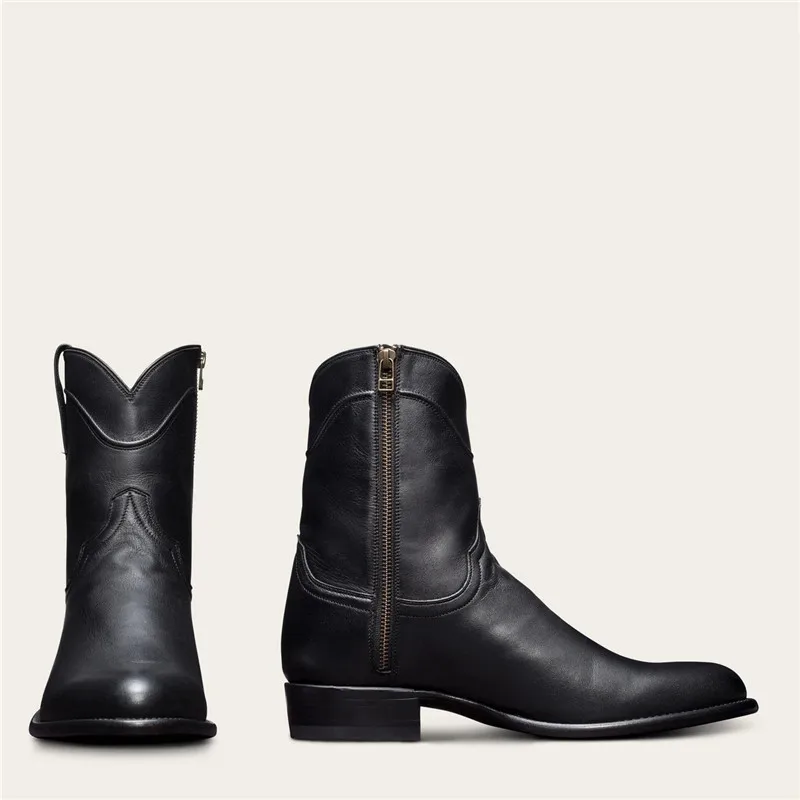 Мужские модные ботинки в западном стиле уличные зимние мотоциклетные на