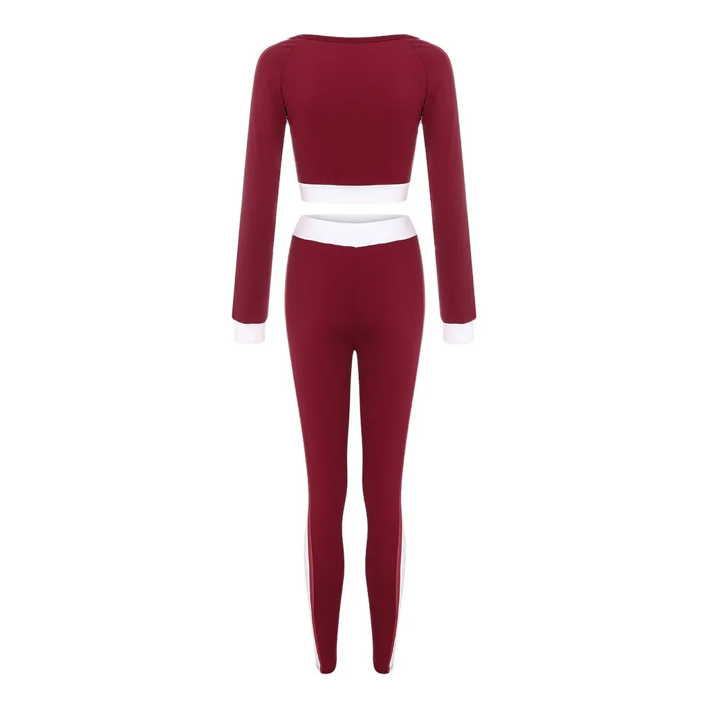 

Women Tracksuit 2020 Two Piece Set Crop Top Pants Sweat Suits Womens Bodycon Ensemble Femme 2 Piece Set outfit Sport holiday P0