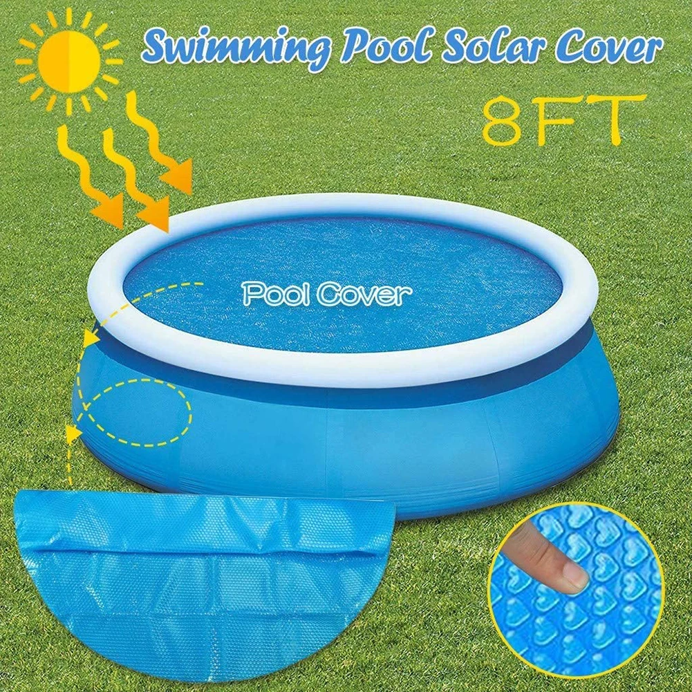 

Round Pool Cover Solar Insulation Film Tarpaulin Swimming Pool Protection Cover Heat For Indoor Outdoor Pool Accessories